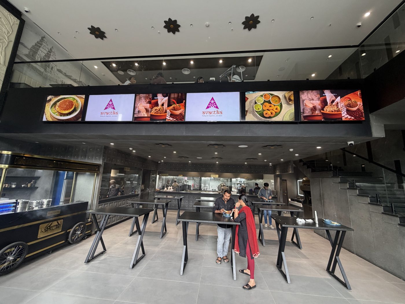 KMEDIA digital signage screens live at a venue